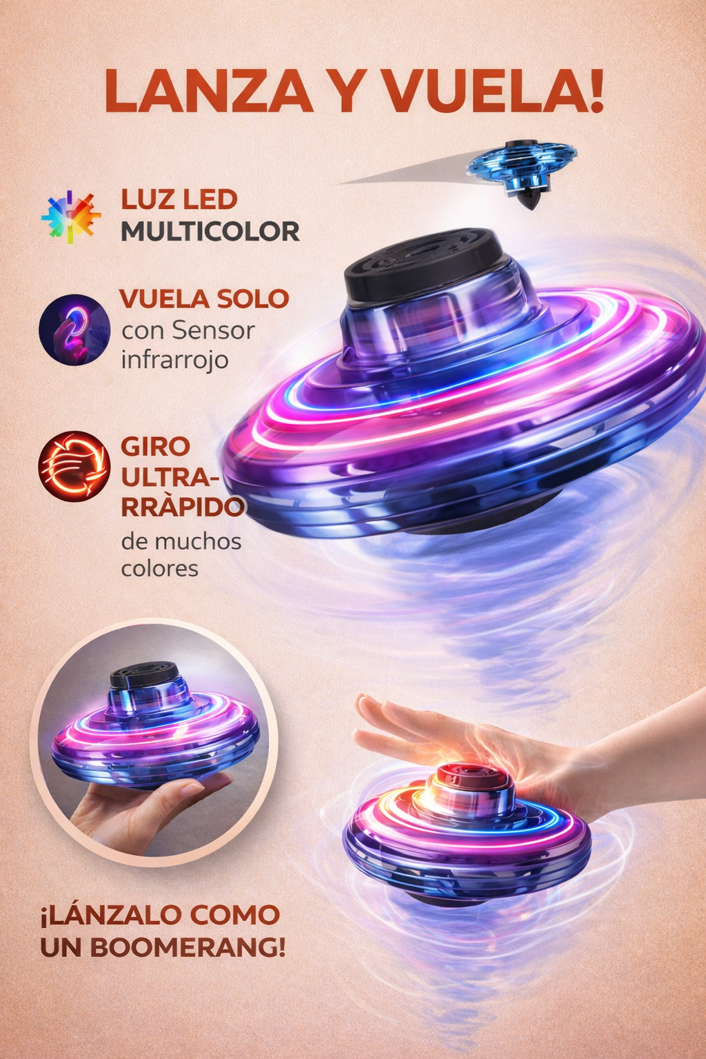 JUGUETE  DRON PLATILLO VOLADOR