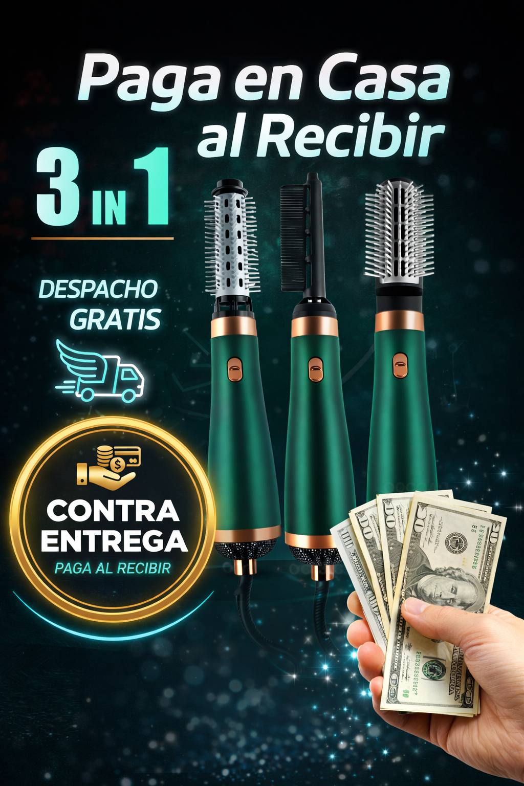 CEPILLO SECADOR 3 EN 1