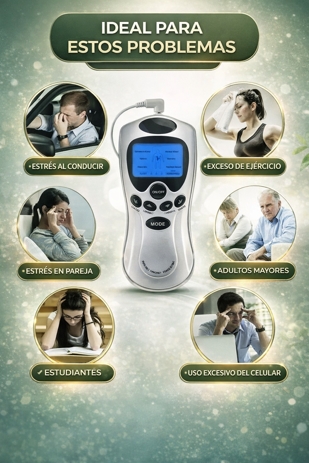 MASAJEADOR + ELECTROESTIMULADOR