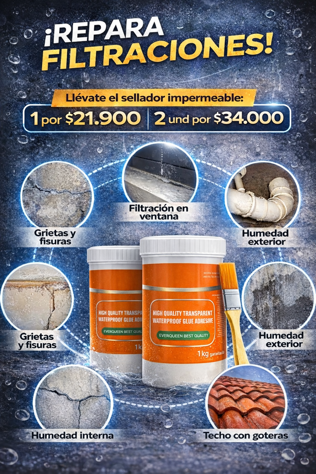 Sellador Impermeable 1Kg