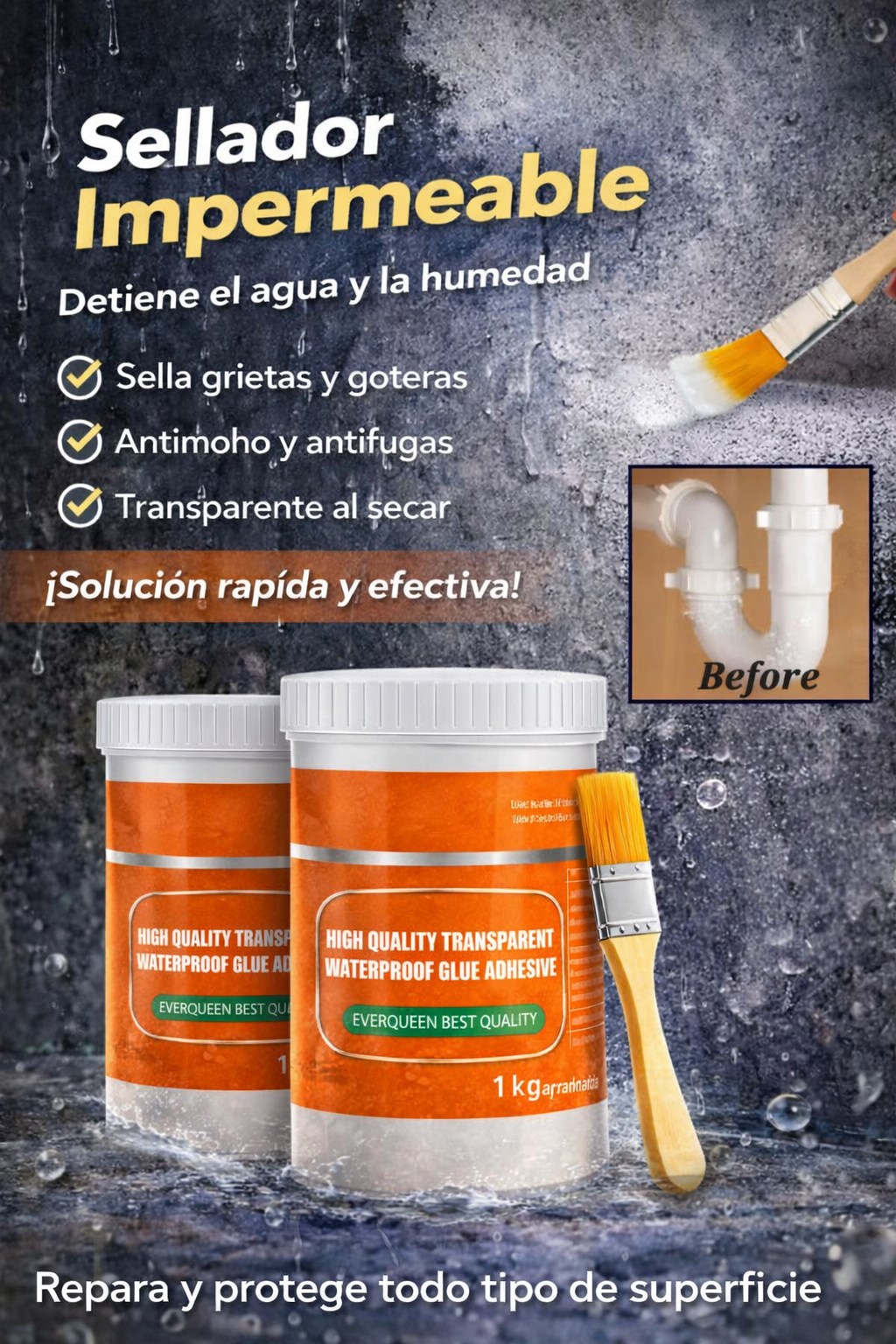 Sellador Impermeable 1Kg