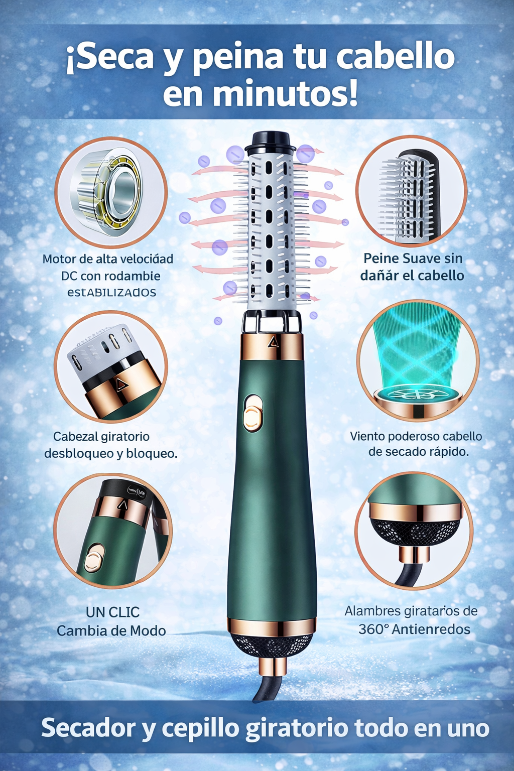 CEPILLO SECADOR 3 EN 1