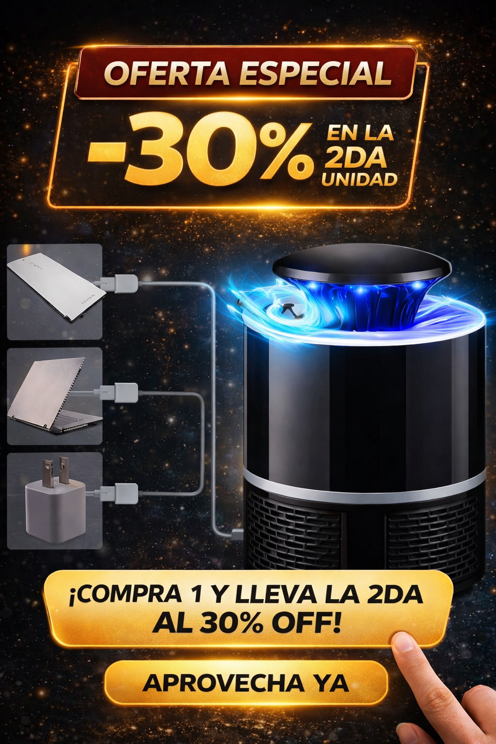 💫 LÁMPARA ATRAPA MOSQUITOS