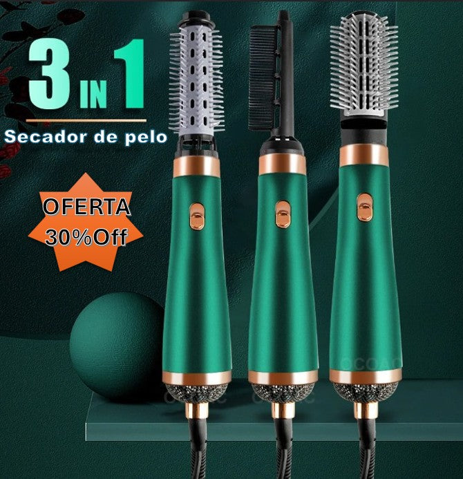 CEPILLO SECADOR. RISADOR, PEINE 3 EN 1