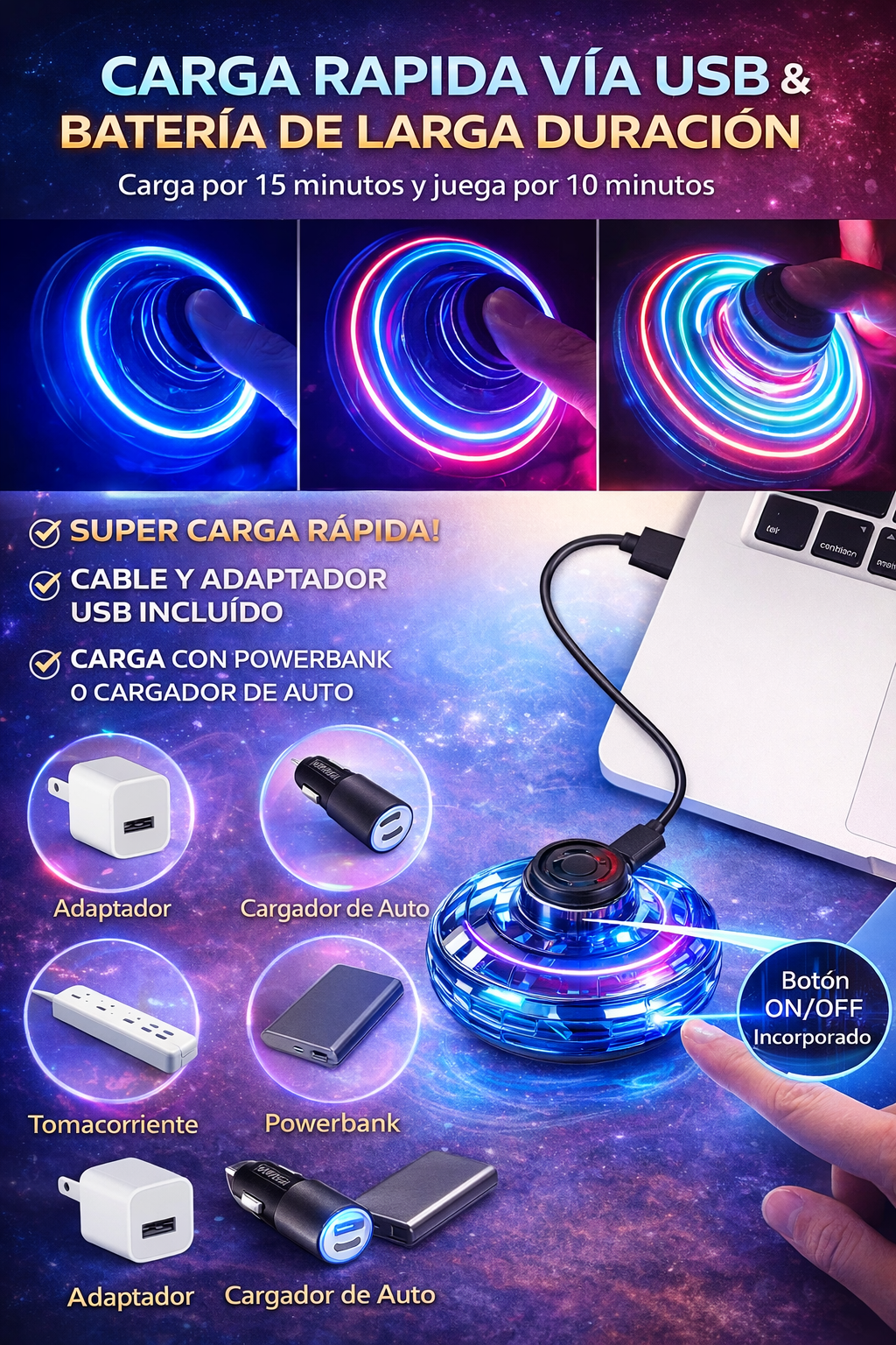 JUGUETE  DRON PLATILLO VOLADOR