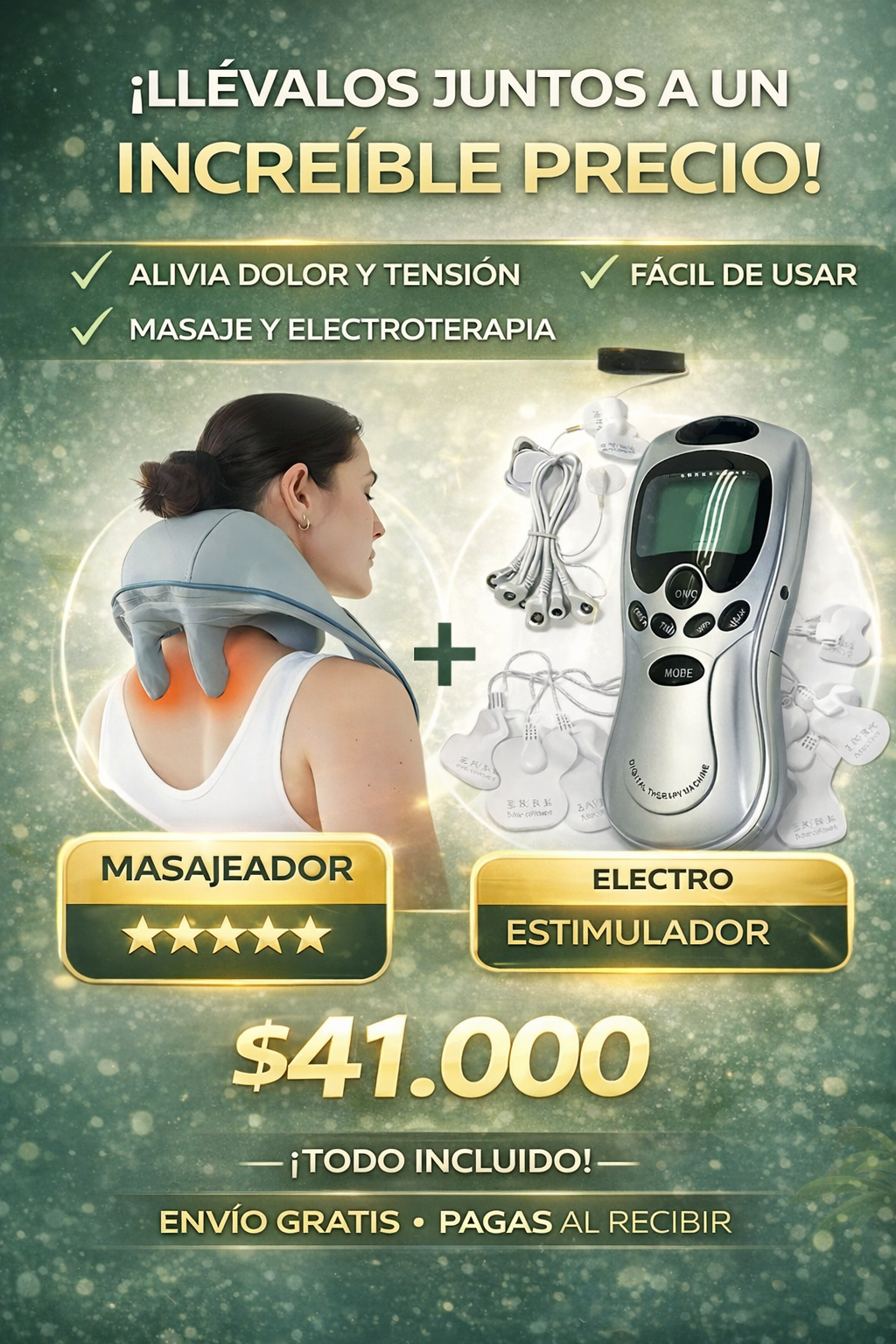 MASAJEADOR + ELECTROESTIMULADOR