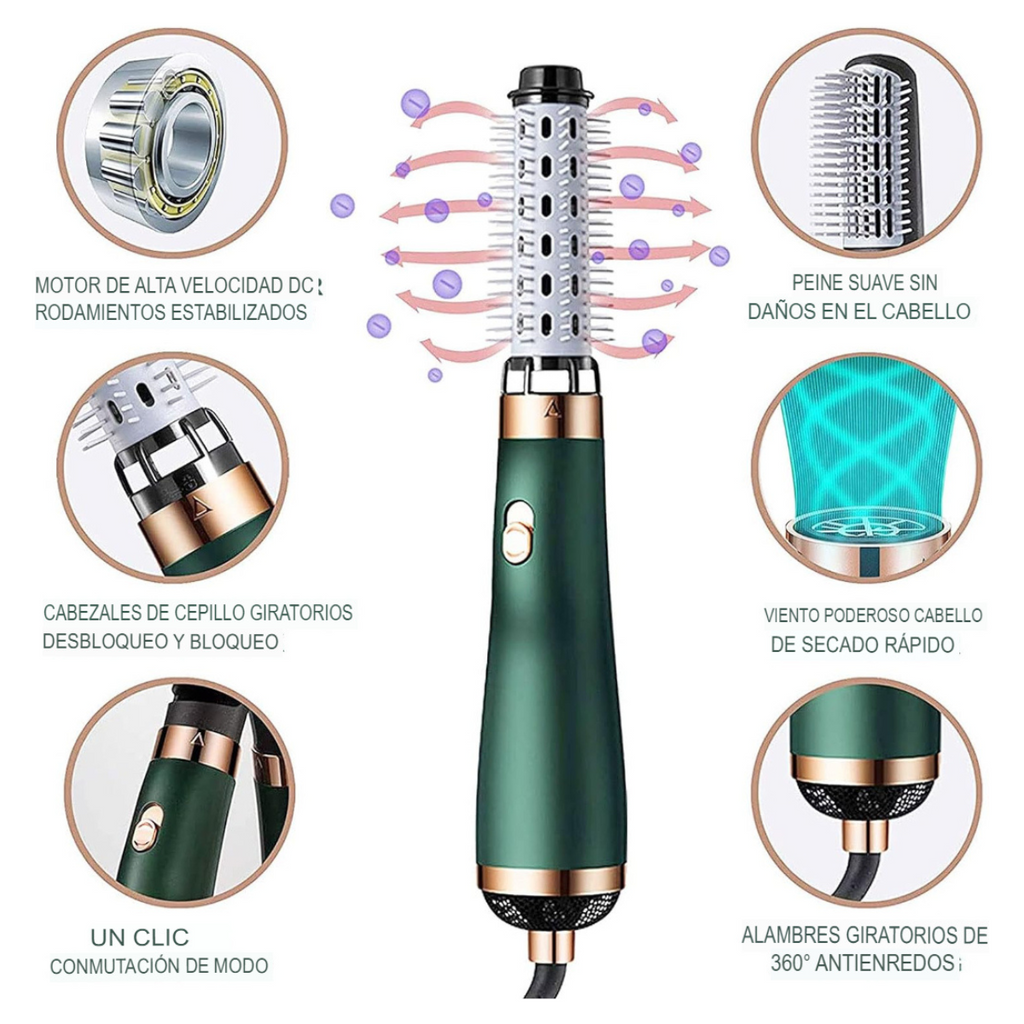 CEPILLO SECADOR. RISADOR, PEINE 3 EN 1